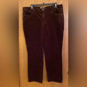 Wit & Wisdom Corduroy Pants, Brown, 16P